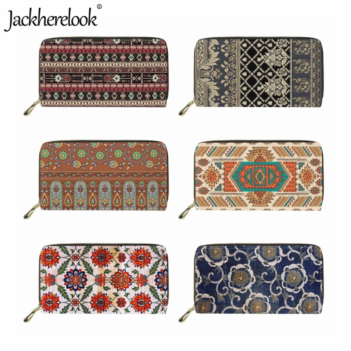 

Jackherelook, винтажный женский кошелек с аборигенным племенным узором, модный кожаный держатель для банковских карт, Дамский кошелек, новый длин...