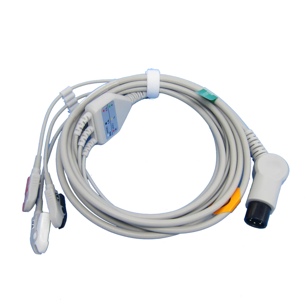 

EC-201 One-piece ECG Cable IEC cable 3,5leads clip snap for MINDRAY MEC1000/2000,PM7000/8000/9000 patient vital signal monitor