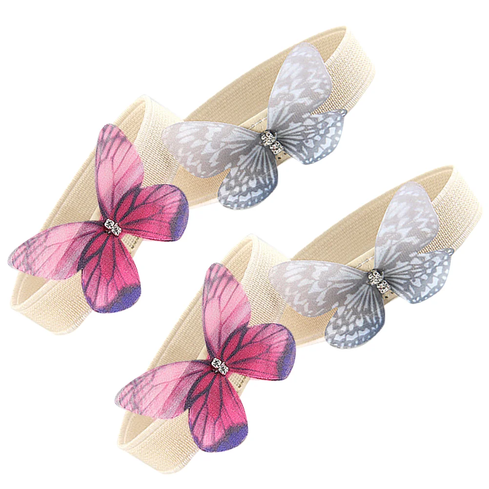 

2 Pairs Elastic Laces Shoelaces Heel Strap Replaceable Attachable Straps for Sandals Women High Heels Child Shoes