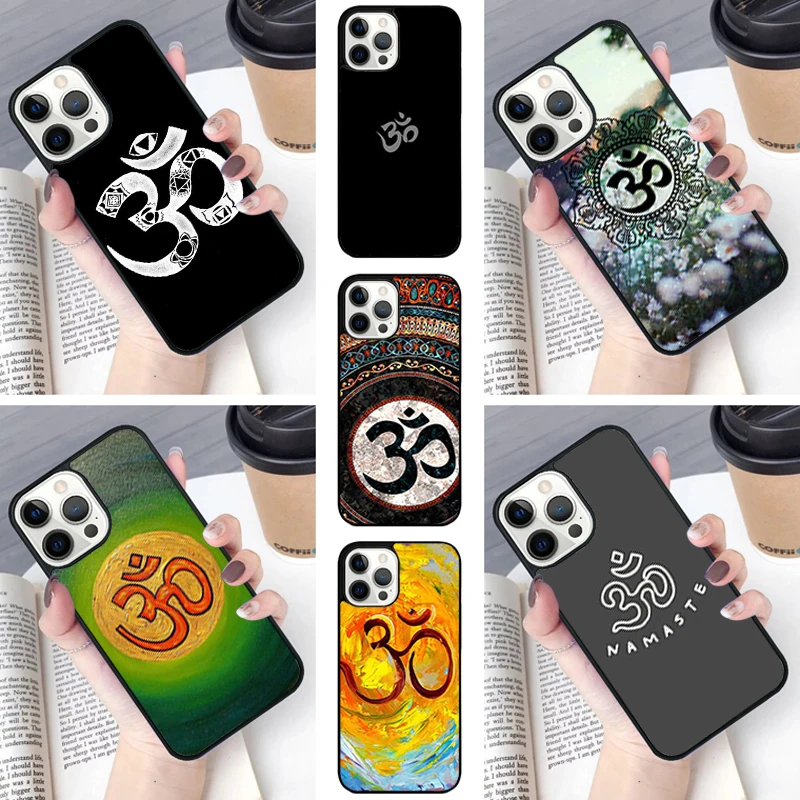 Чехол для телефона с символом йоги Aum Om чехол iPhone SE2020 15 16 14 13 Pro Max Coque 12 11 Apple 8 PLUS 7 6S