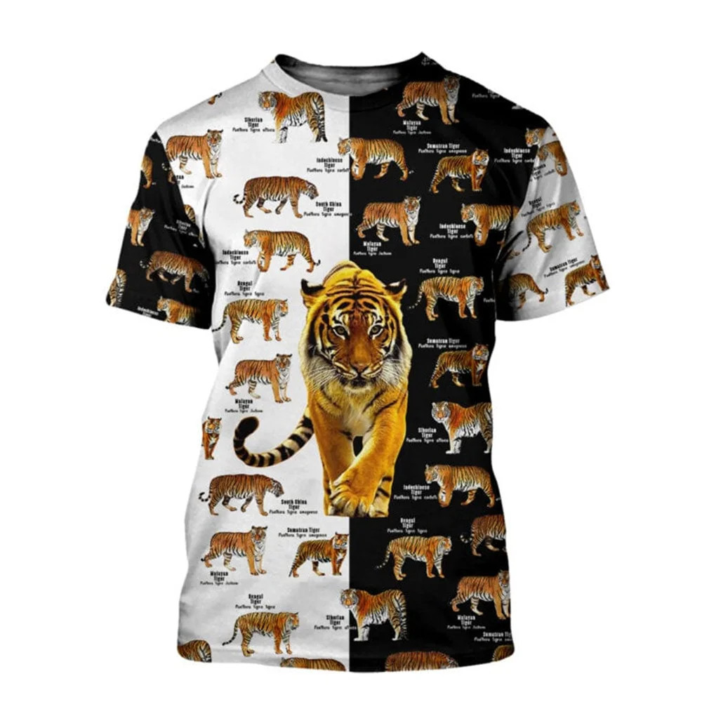 

Мужская футболка CLOOCL с 3D рисунком животного тигра, женская рубашка с коротким рукавом, Повседневная Уличная мода, летняя крутая женская фут...