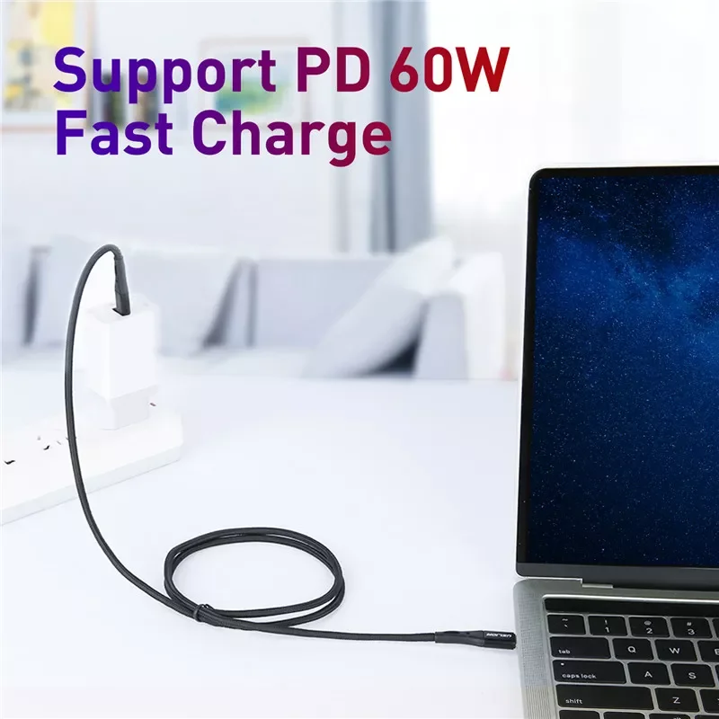 PD 60W USB Cable Type C to Type C for XIAOMI f3 Plus mi 12 11 pro PD QC3.0 fast Charging usb c to usb c data Cable
