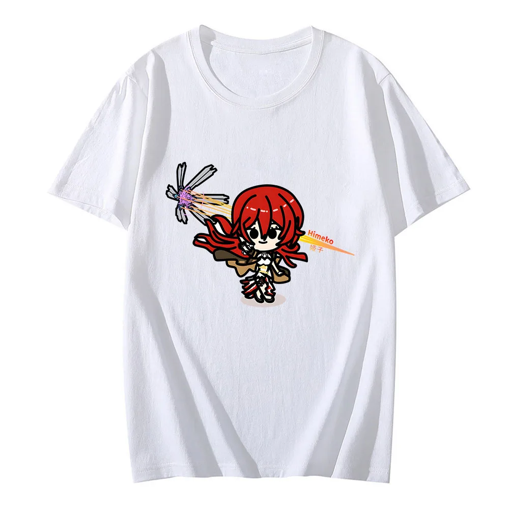 

Honkai Star Rail Himeko T Shirts Men/women MiHoYo New Game Kawaii/Cute T-shirts 100% Cotton Spring and Summer Casual High Street