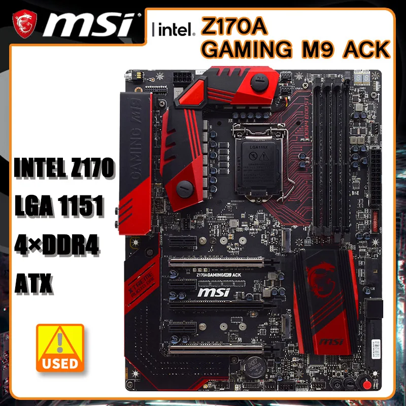 

Материнская плата MSI Z170A GAMING M9 ACK DDR4 1151 ГБ PCI-E 3,0 M.2 SATA III USB3.1 ATX для процессоров Celeron G3900T
