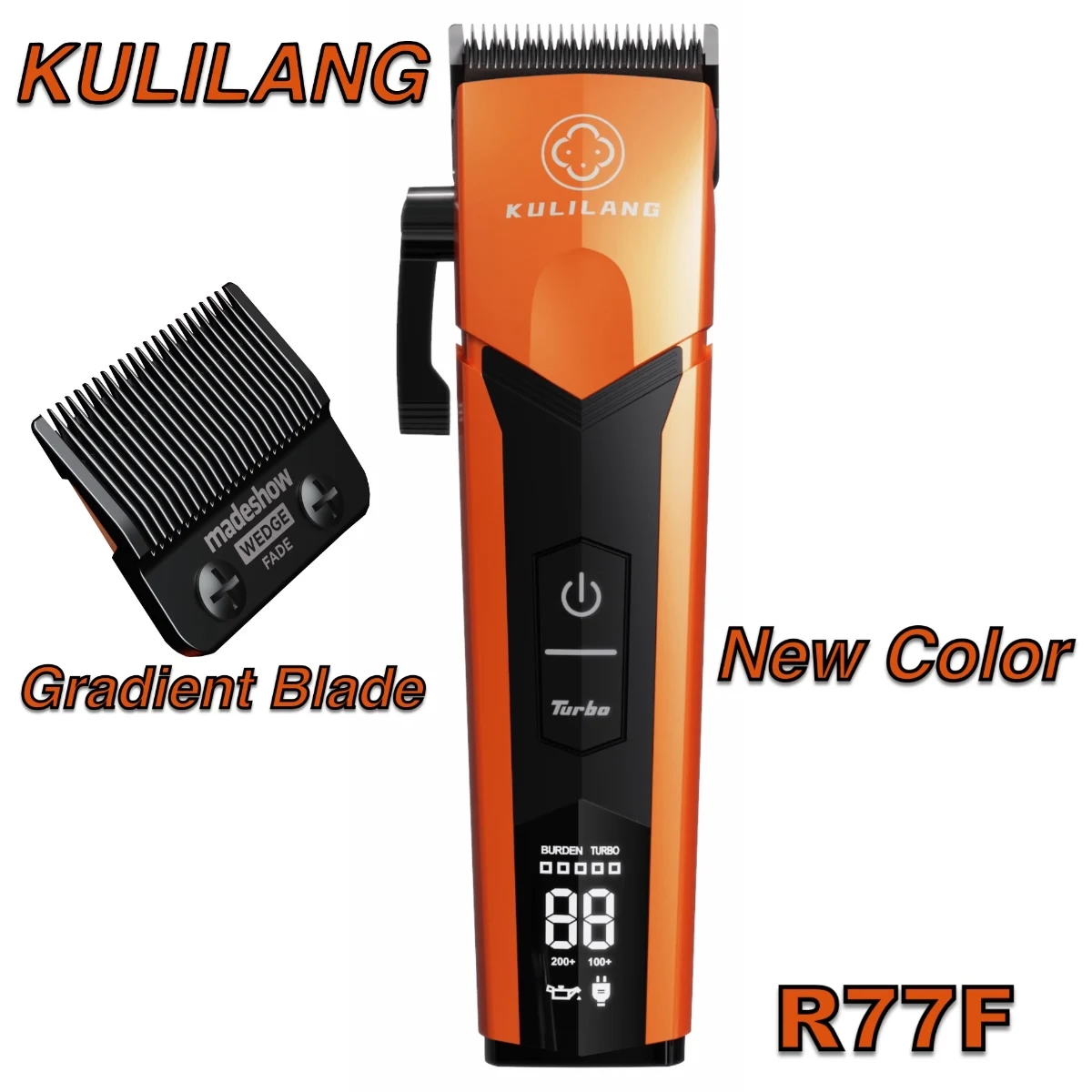 Профессиональная электрическая машинка для стрижки волос KULILANG R77F новый цвет 7200