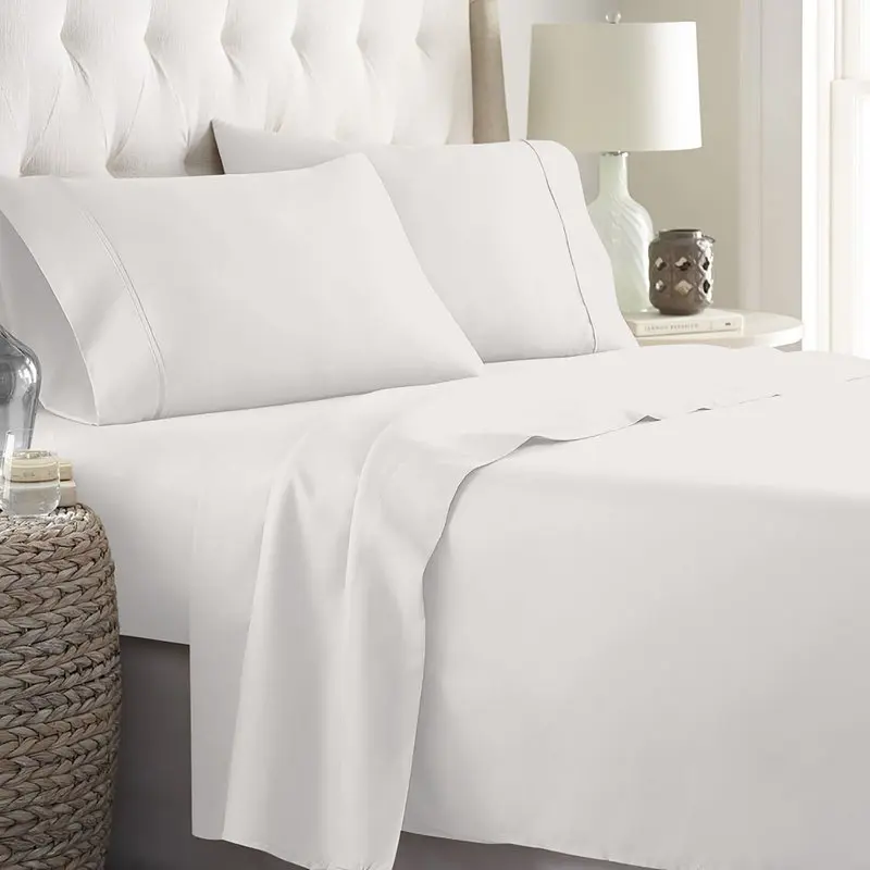 

Solid Microfiber Soft Sheet Set - Ivory