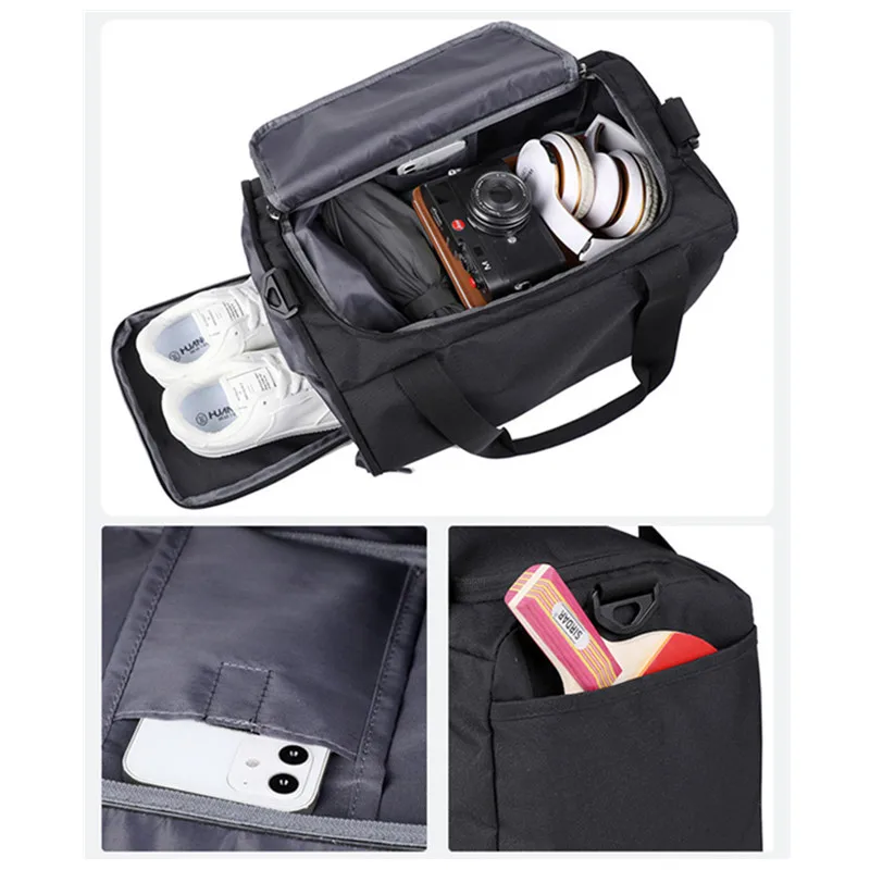 Спортивные сумки для мужчин Женская дорожная сумка с карманом обуви женская