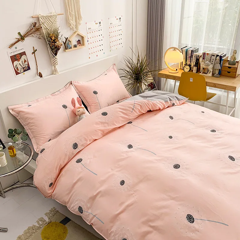 Комплект постельного белья из натурального хлопка с принтом 100% хлопок |