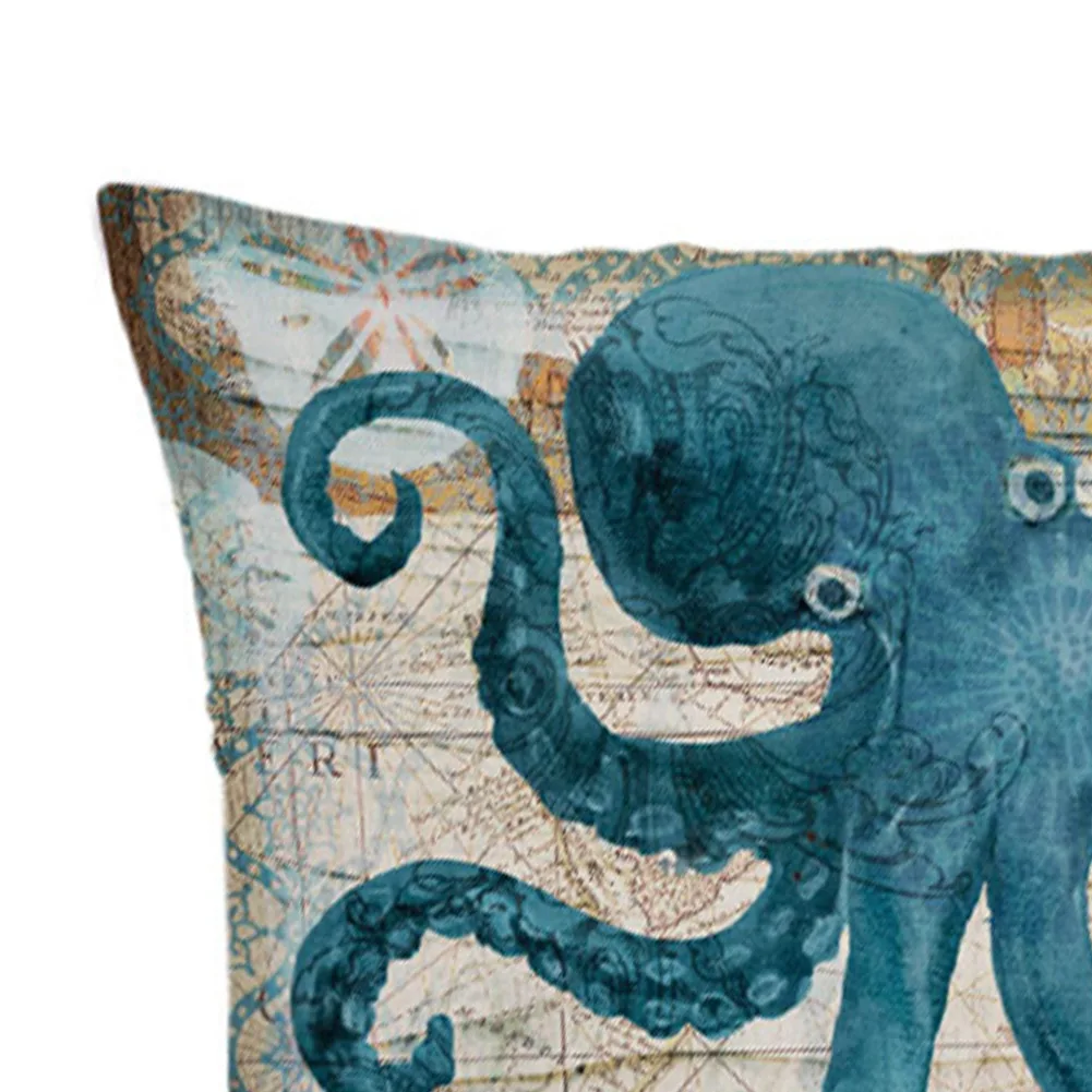 

45 X 45 Cm Square Cushion Cover Animal OctopusPillow Cushion Covers Throw Pillow Living Room Chair Sofa Home Decoration