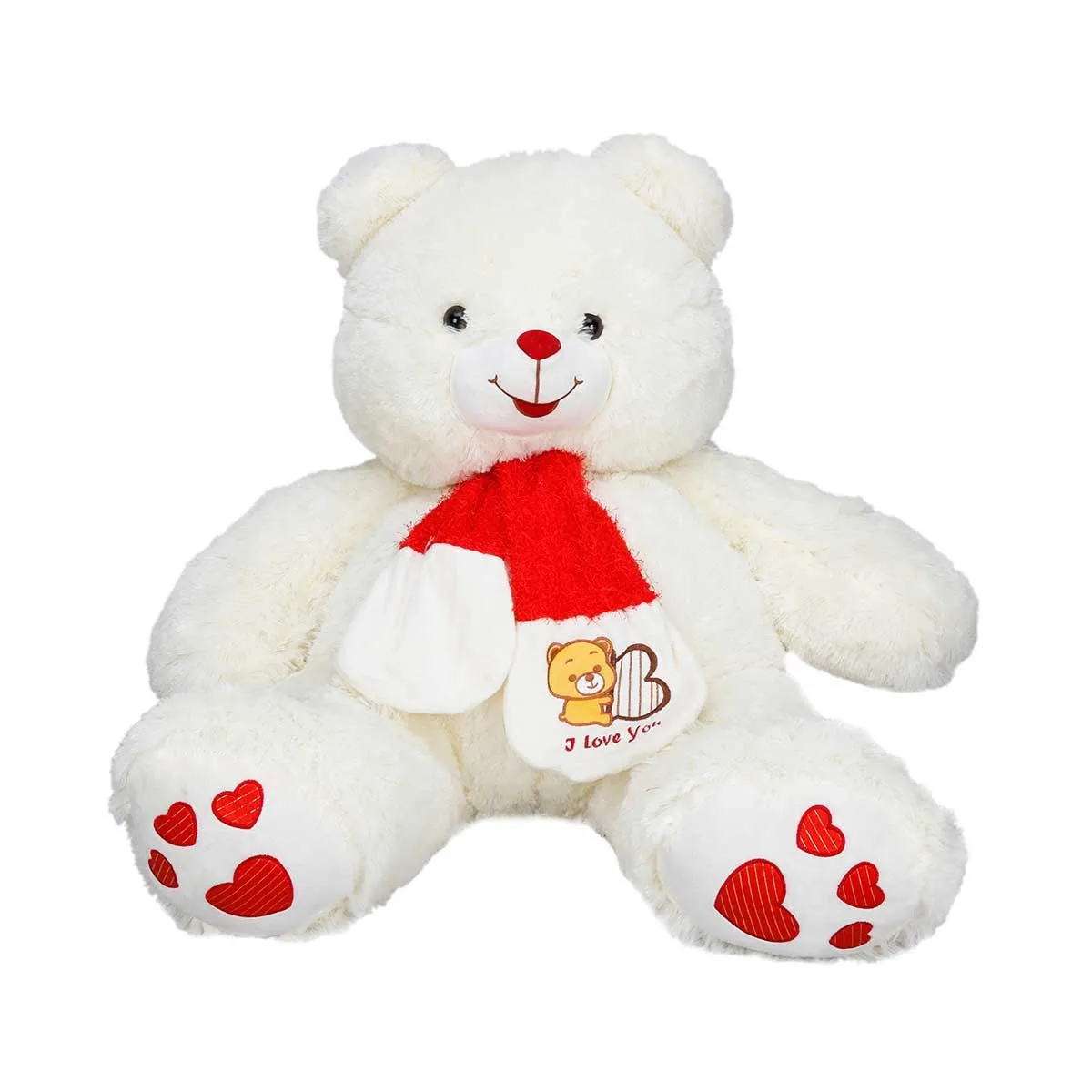 

Красный плюшевый медведь из конского волоса 70 см.