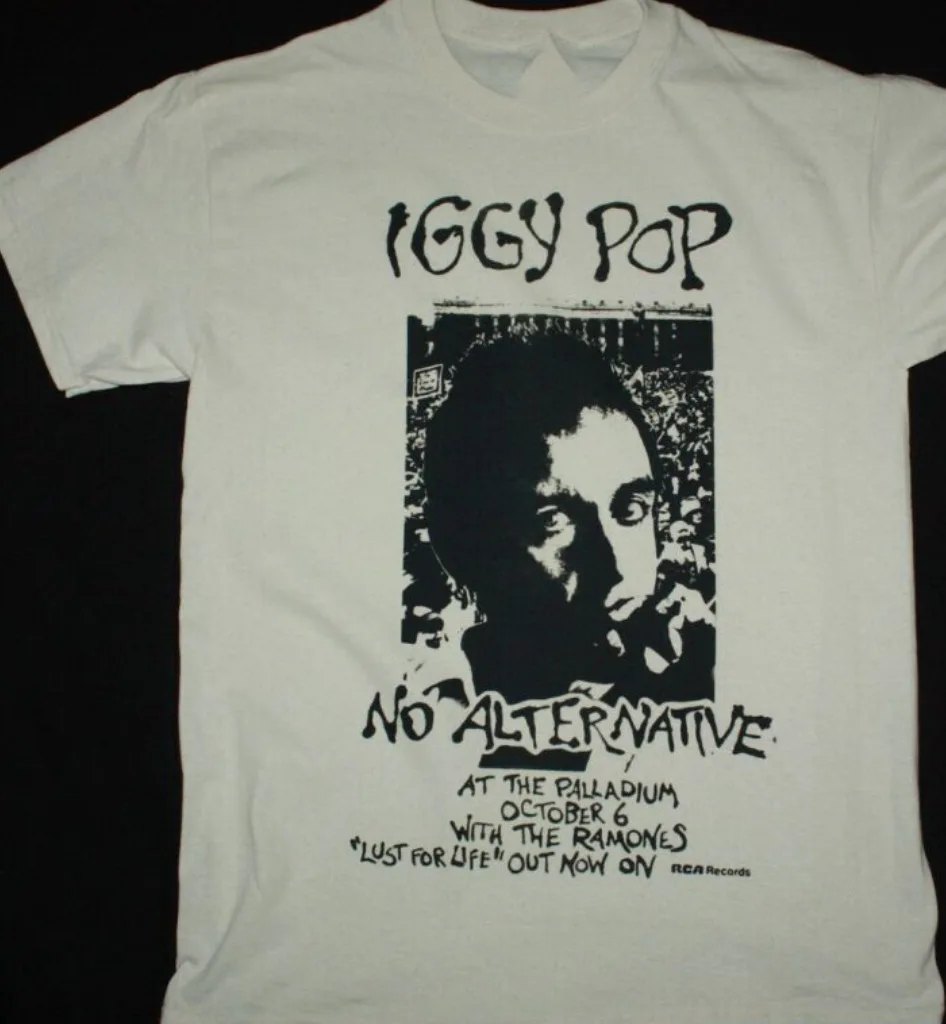 IGGY POP Хлопковая НОВАЯ белая футболка S 5XL