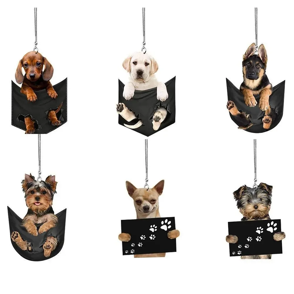 

Car Interior Pendant Practical Ornament Hanging Mini Puppy Shape Car Hanging Toy Gift Car Decoration Accessories