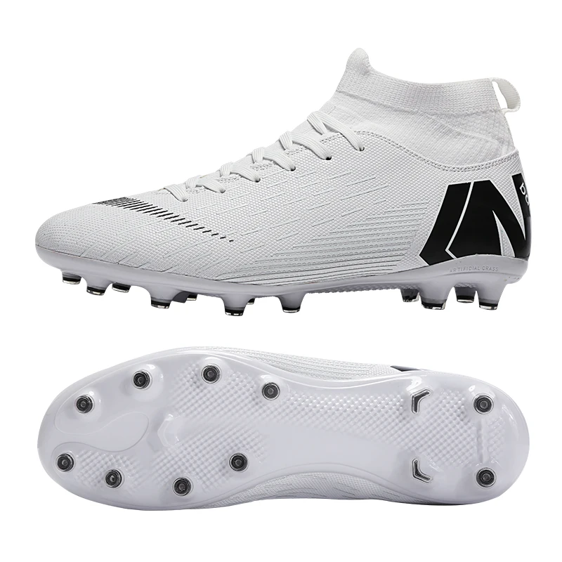 

Professional FG/TF football shoes Non-slip long spike football boots high ankle spikes grass football sneakers