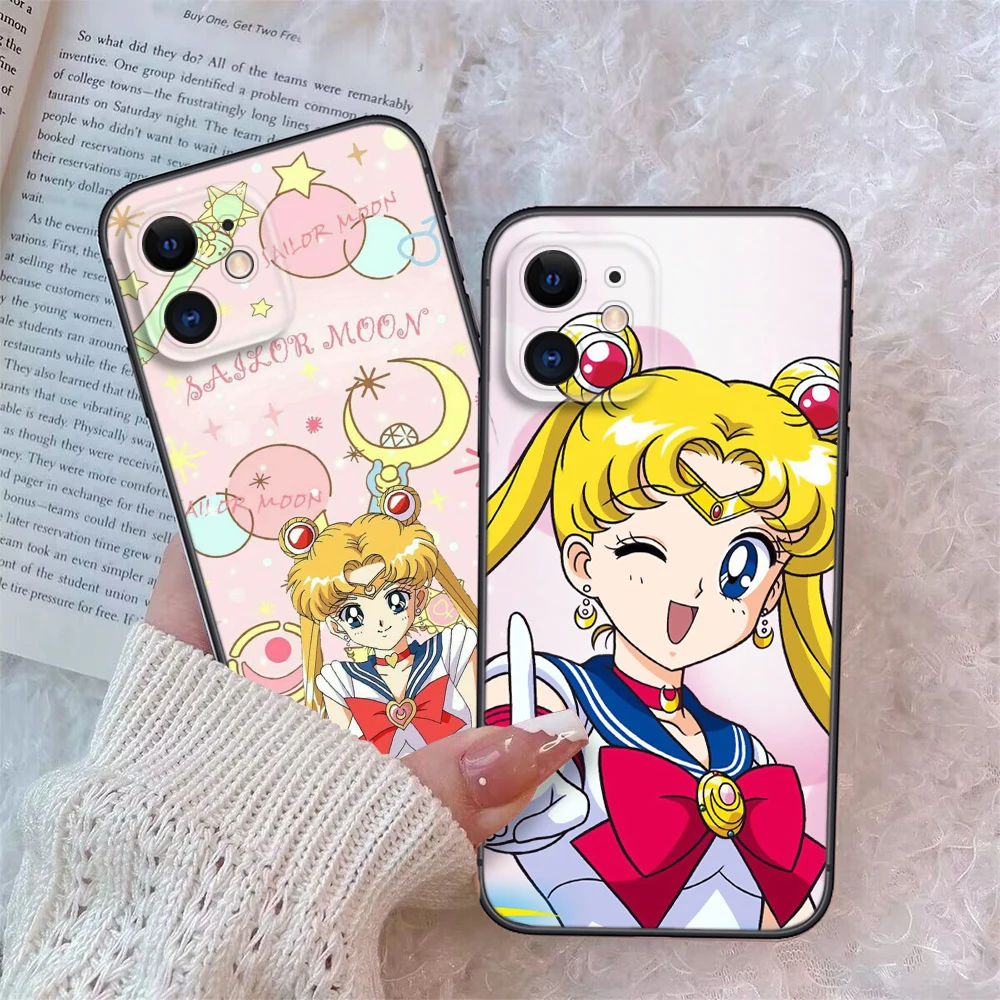 Мягкий чехол 55AS с аниме Сейлор Мун для Samsung J2 Prime J4 Core J5 J6 Plus J7 Pro J8 S7 Edge S8 Note 8 9 10 Lite 20