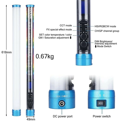 Sokani X25 RGB двухцветный светодиодный видеосветильник с ручным управлением через приложение для освещения видеосъемки для YouTube, Tiktok