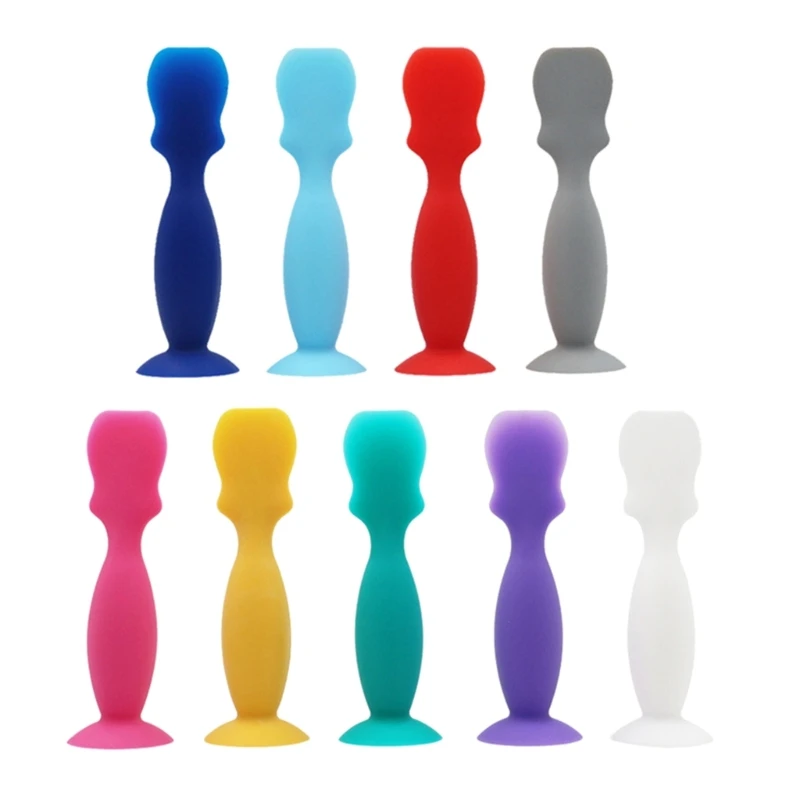 

Силиконовый крем-аппликатор для детских подгузников, гибкий многоразовый лопатка для чистки рук/ногтей с присоской BX0D