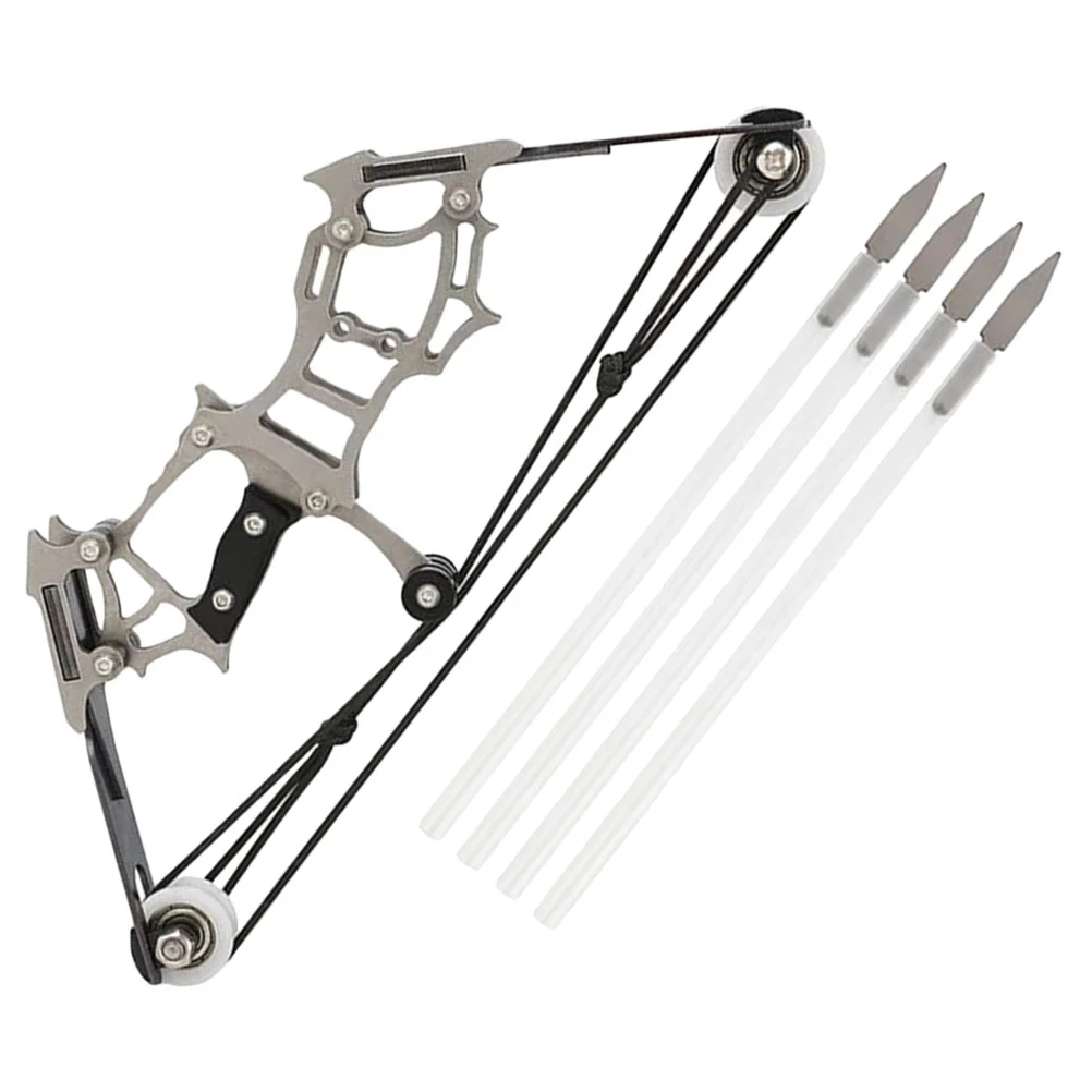 

Мини лук стрела пальчиковая игрушка уличная игра модель из нержавеющей стали металлический шкив