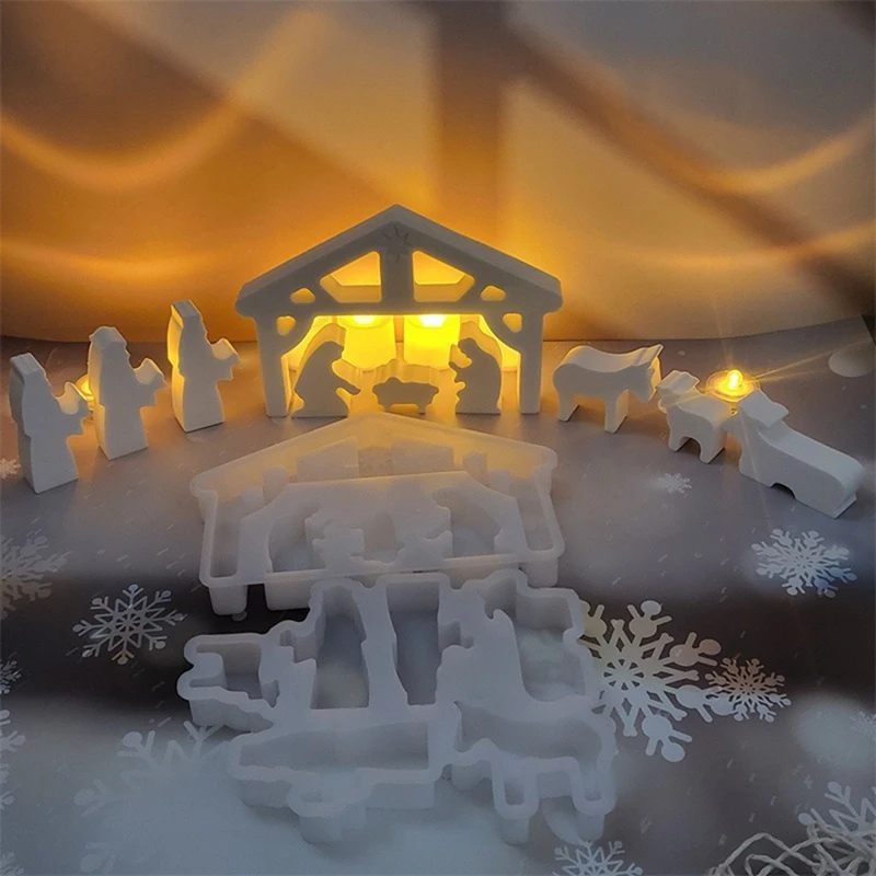 Сцена рождения Иисуса DIY форма рождественские украшения домашний интерьер