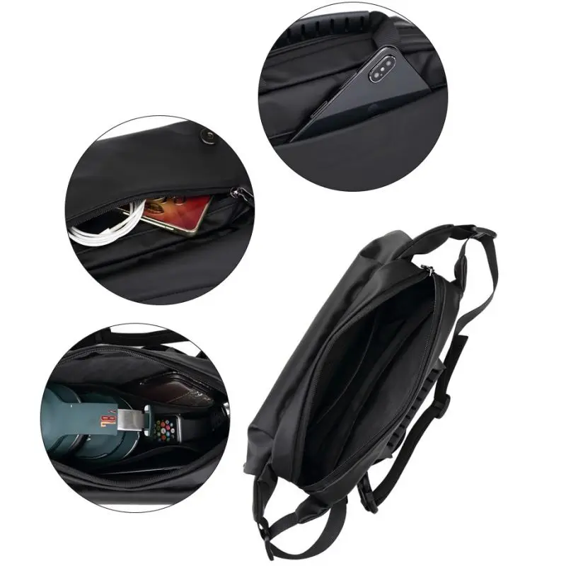 Men's Chest Bag Waterproof Oxford Crossbody Bag Fashion Waist Packs Large-capacity Chest Packs Male Motorcycle Riding Chest Bags