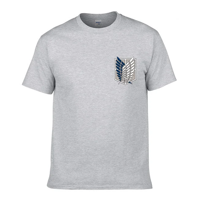 

Мужская футболка из высококачественного хлопка с принтом «атака на Титанов»