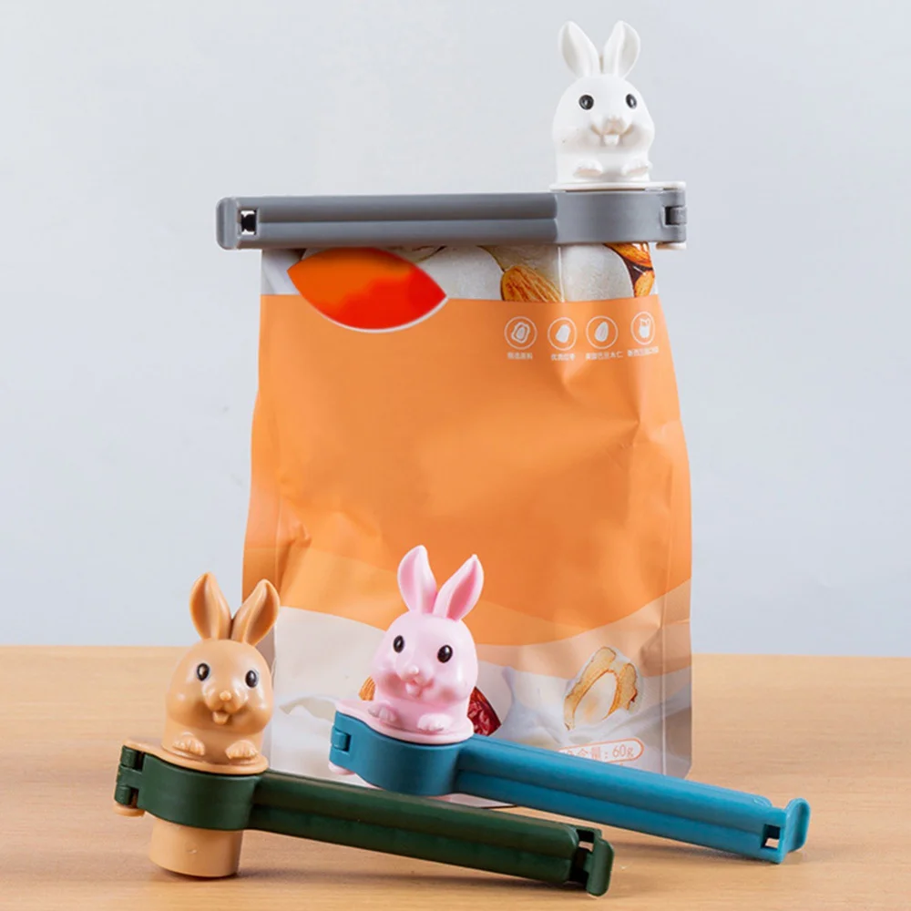 

Cute Rabbit Food Bag Sealing Clip Plastic Fresh Moisture-proof Snack Fresh Food Storage Bag Clip Household Kitchen Gadget