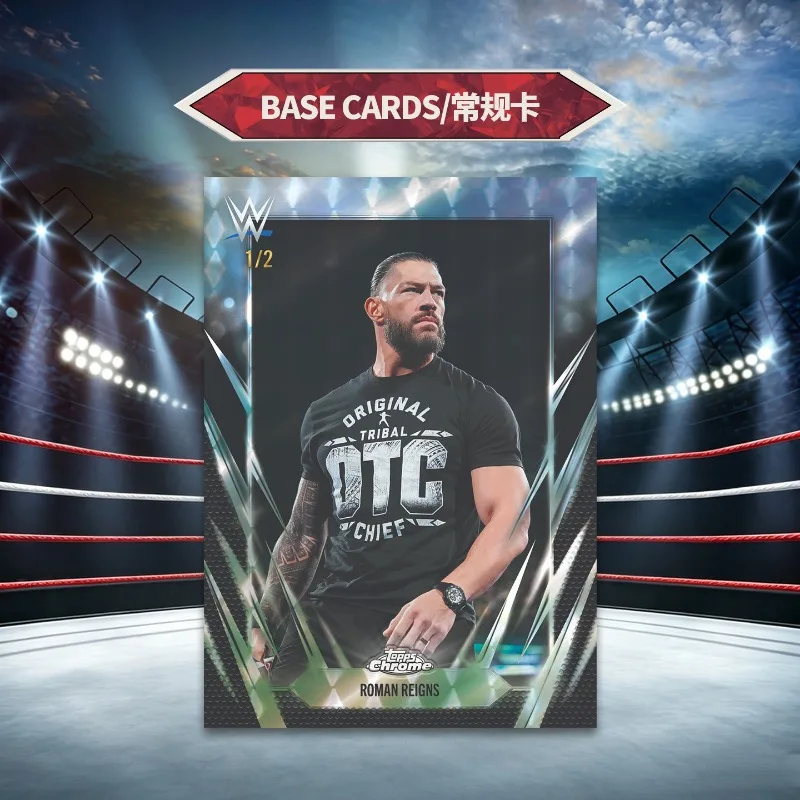 Фото Оригинальный коллекционный набор Topps Chrome WWE 2026: Запечатанная коробка для хобби-коллекционеров, официальные карточки для обмена, автографы, рефракторы, параллели, премиум-качество №4