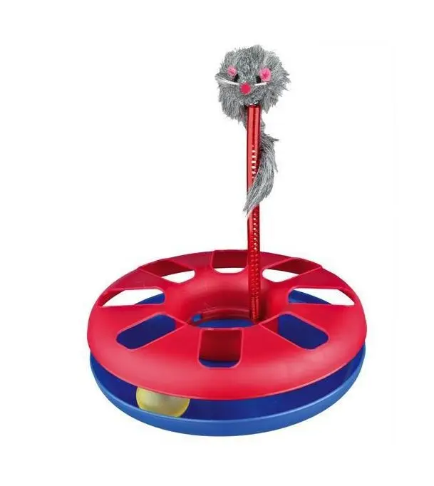 Trixie Игрушка-трек с мышкой для кошек пластик красный 24x29 см