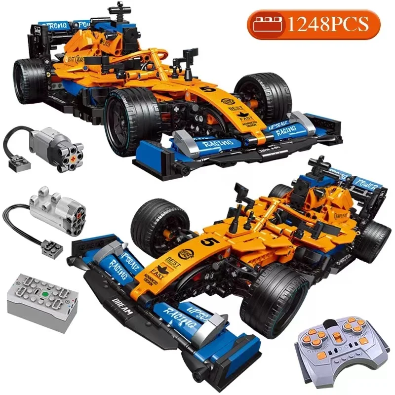 

Creative Expert High-tech Series Orange F1 Static Super Racing Car Moc Bricks Technical Model Building Blocks Toys C016 1248pcs