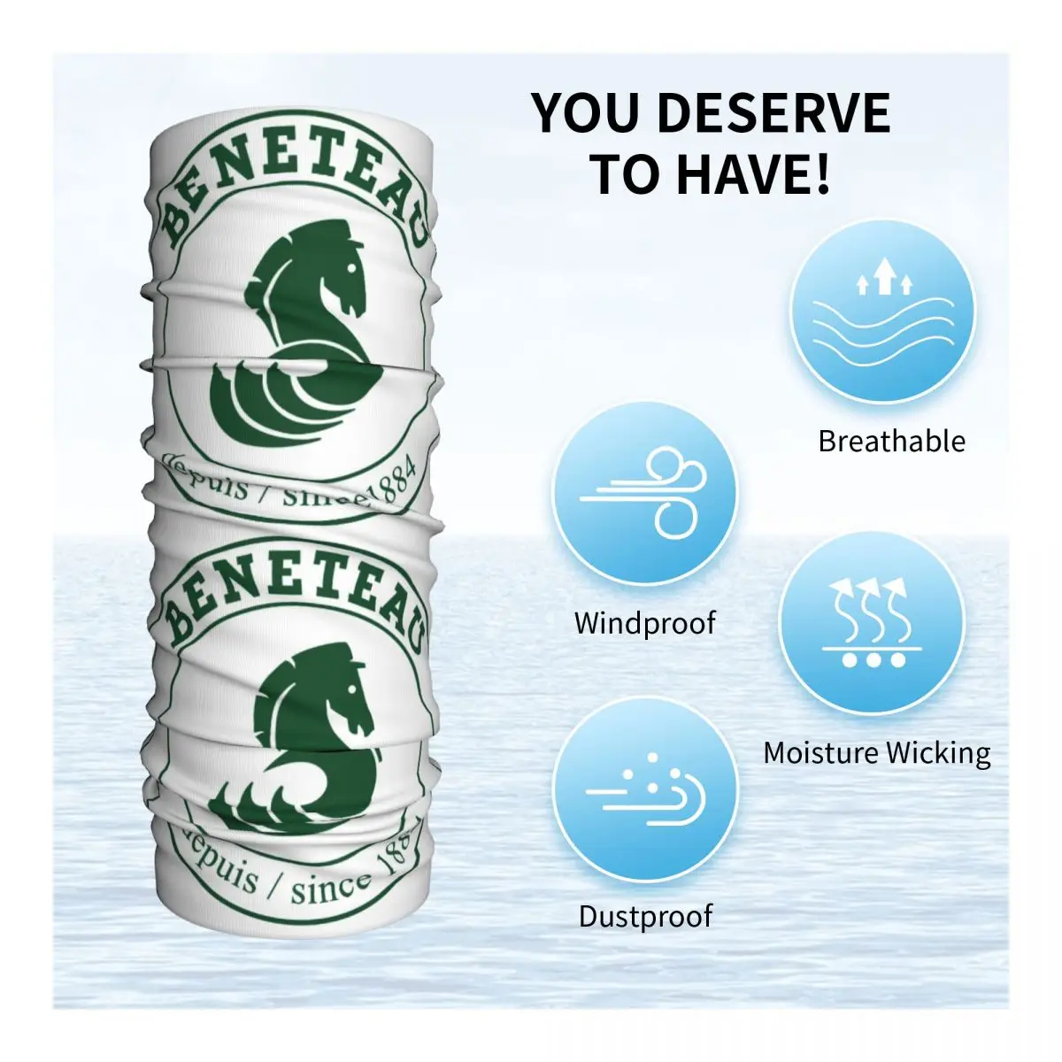 Пользовательские Beneteau парусная лодка яхта бандана шейные гетры для лыжного