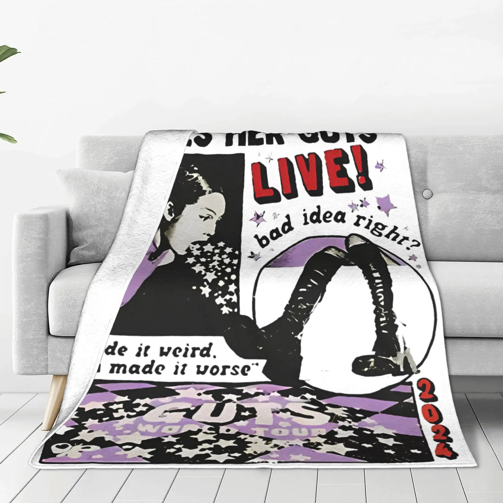 Роскошное Фланелевое Флисовое одеяло-поп-музыка на кровать