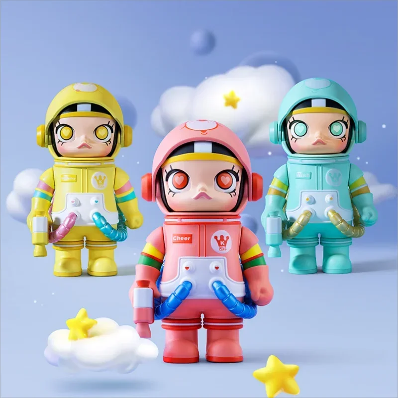 Фото MEGA COLLECTION 100% SPACE MOLLY SERIES 02, ограниченная загадочная коробка, подтвержденная слепая коробка, украшение для астронавта, милые куклы, подарок на день рождения №1