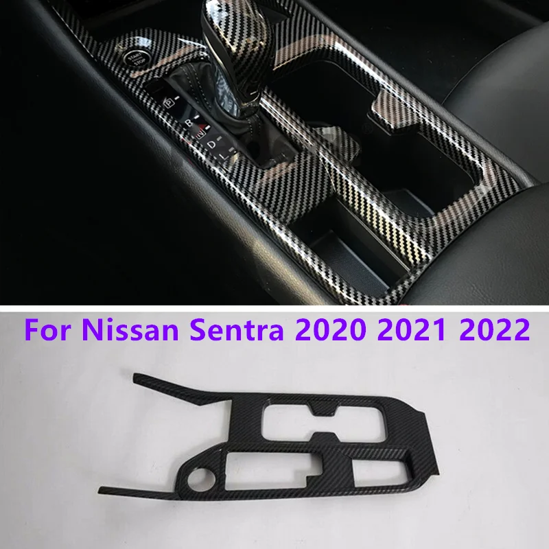 

Carbon Fiber Dashboard Gear Shift Panel Cover Decoration Trim Interior Accessories Trims For Nissan Sentra 2020 2021 2022