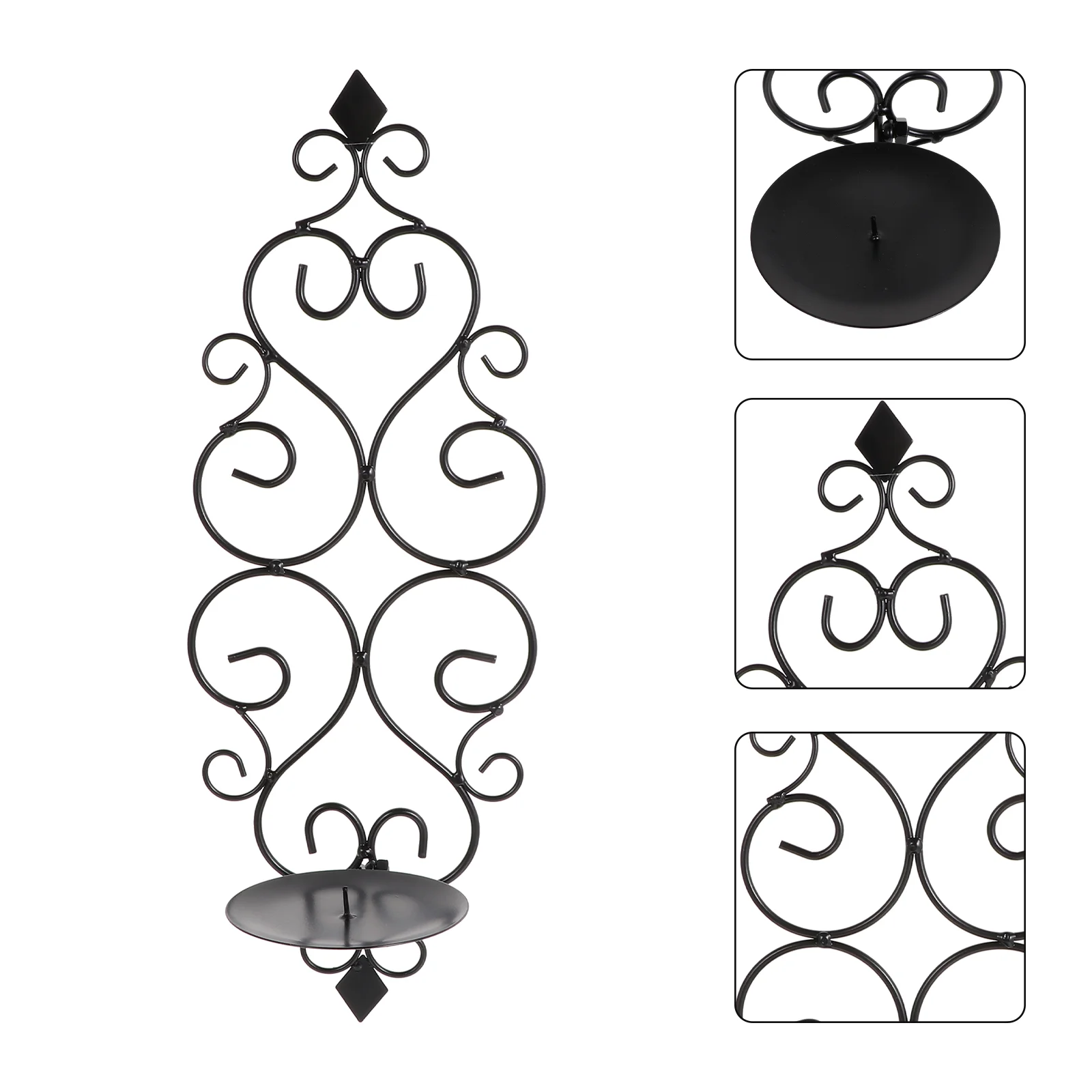 

1 Pc Iron Holder Adornment European Style Candlestick Pendant for Home