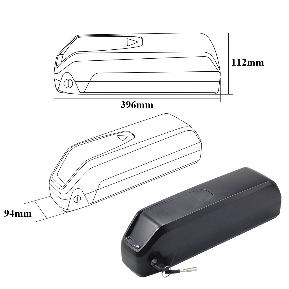 Hailong 48V 13Ah 15Ah 17.5Ah Аккумулятор для электронного велосипеда с 30A BMS Down Tube Shark