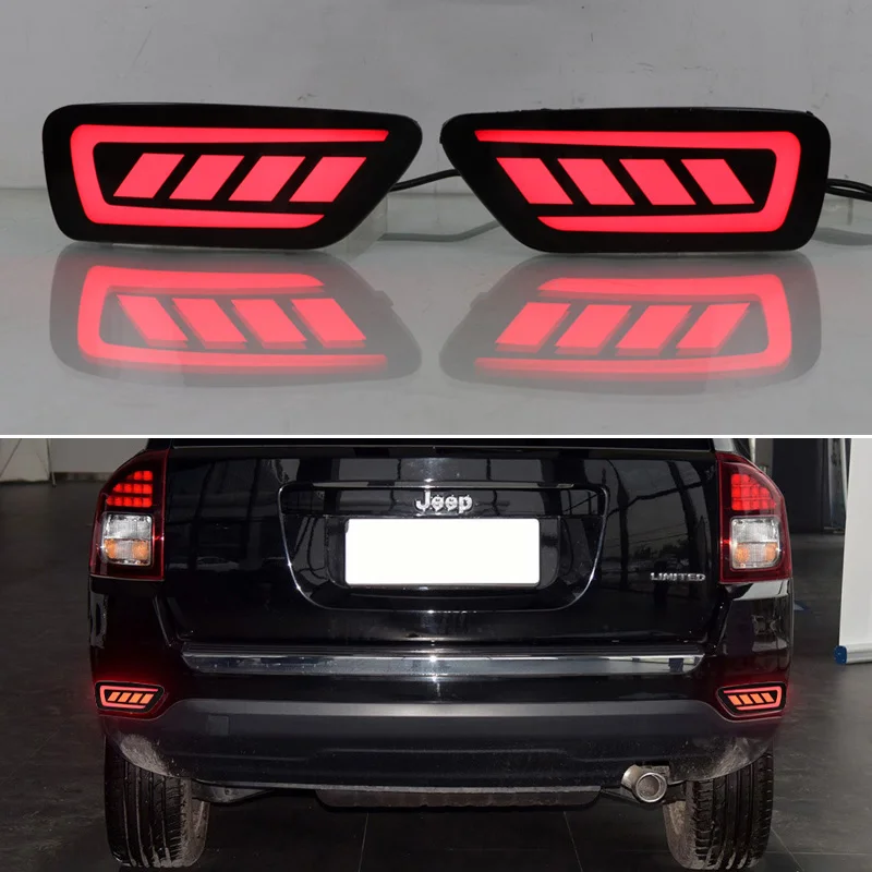 

Car Rear Bumper Light For Jeep Grand Cherokee 2011 2012 - 2019 2020 2021 Auto Stop Signal Indicator Led Reflector Brake Lamp