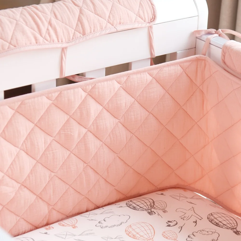 Двухуровневые бамперы для детской кроватки 190x30 см защита от столкновений мягкая