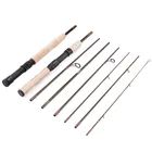 Удилище Mavllos для ловли нахлыстом, ультракороткое спиннинговое удилище закрытой длины 37,5 см из углеродного волокна, 2,3 м, 7 секций, удочки для путешествий