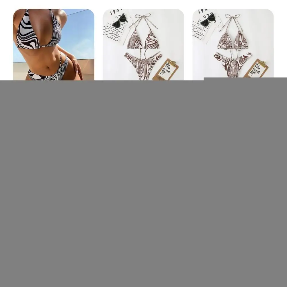 

Trendy Bikini Set Sexy Wireless Summer Bikini Stripe Summer Bikini Set