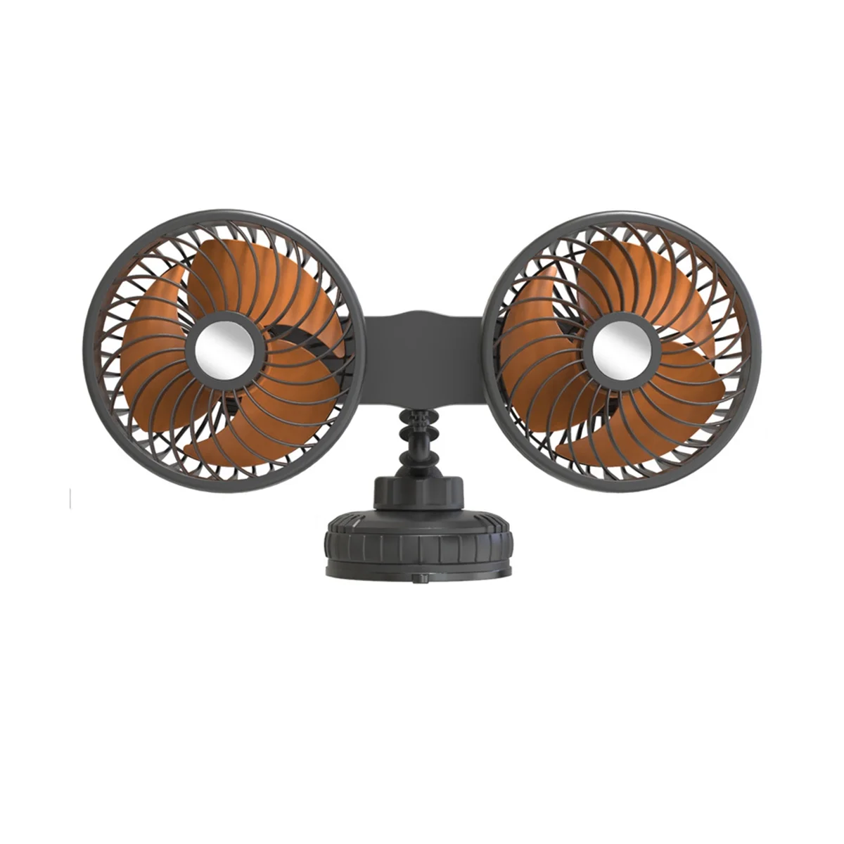 

24V/12V Car Fan Cooling Circulator 360 Degree-Rotation Mini Dual Head Usb Charging Electric Car Fans 3 Speeds Adjustable