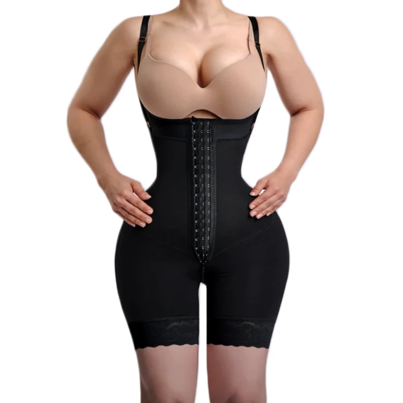 Women Adjustable shoulder strap Body Hourglass Girdle - Rib-height, Mid-leg Women Waist tight hip lifting pants