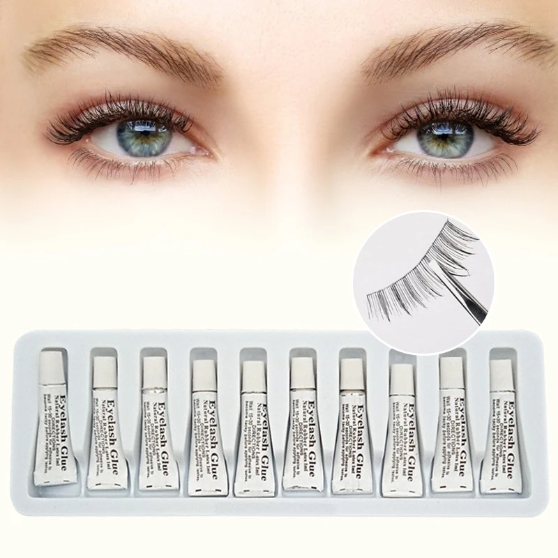 

7ml 10pcs False Eyelash Glue 3D Natural Fake Eyelashes Extension Double Eyelid Transparent Glues Makeup Long Lasting Cosmetic