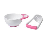 bowl for papa and plastic knead with pink silicone