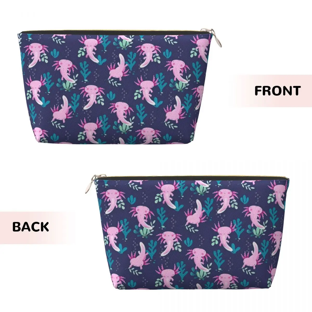 Пользовательские милые саламандры с животными аксолотлей дорожная косметичка