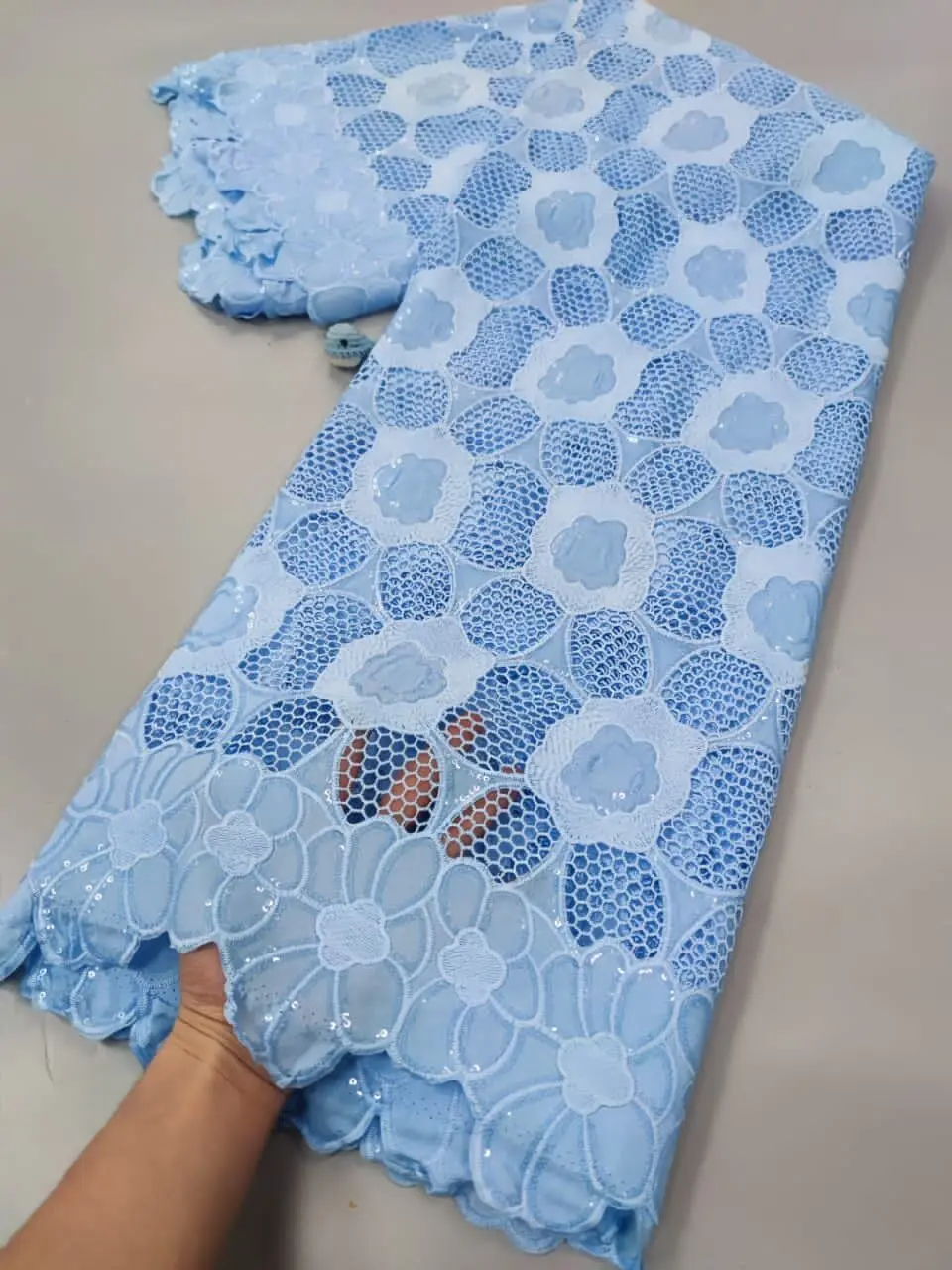 Желтая африканская кружевная ткань высокого качества швейцарская вуаль Дубай