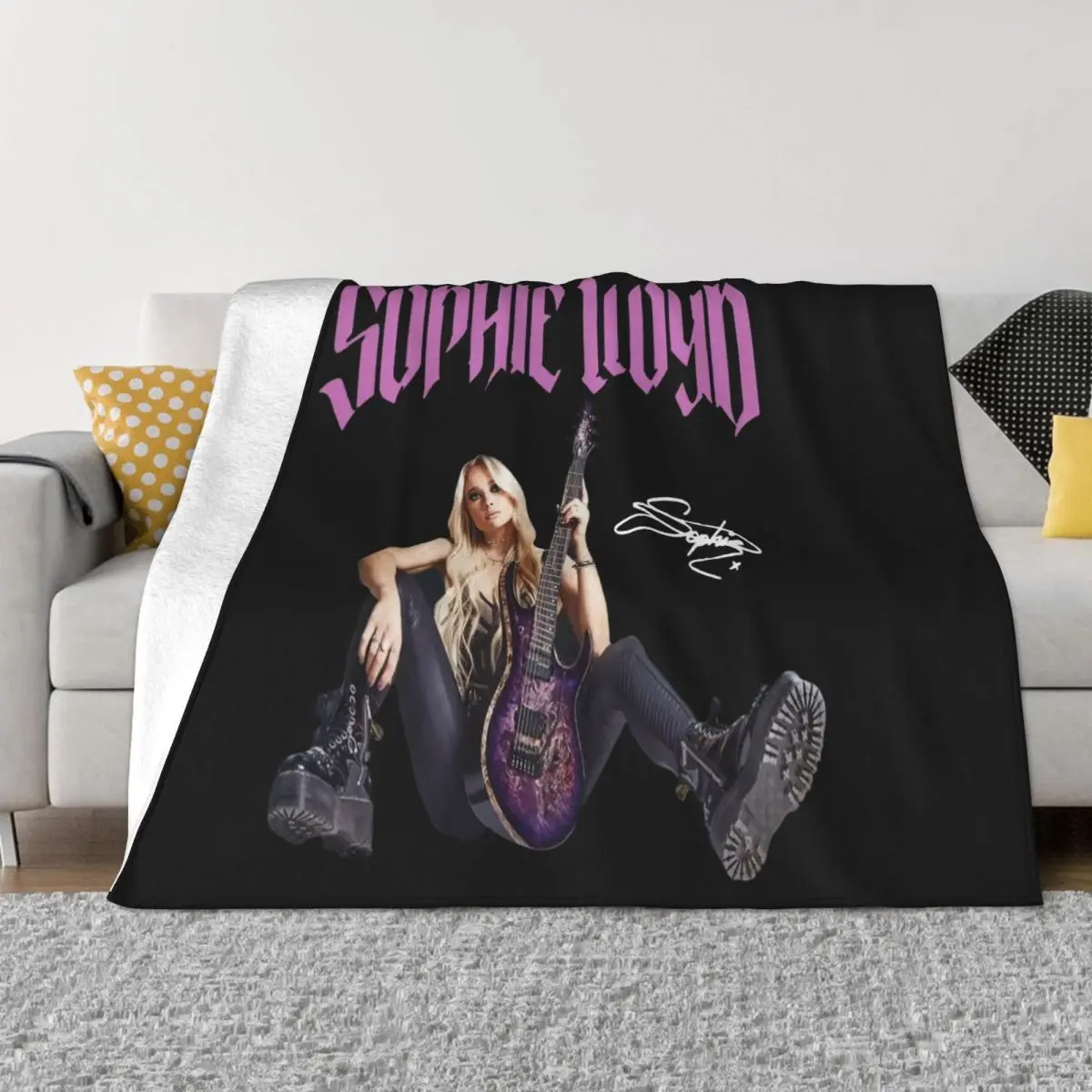 Одеяло для дома Софи Ллойд с надписью Rock Music