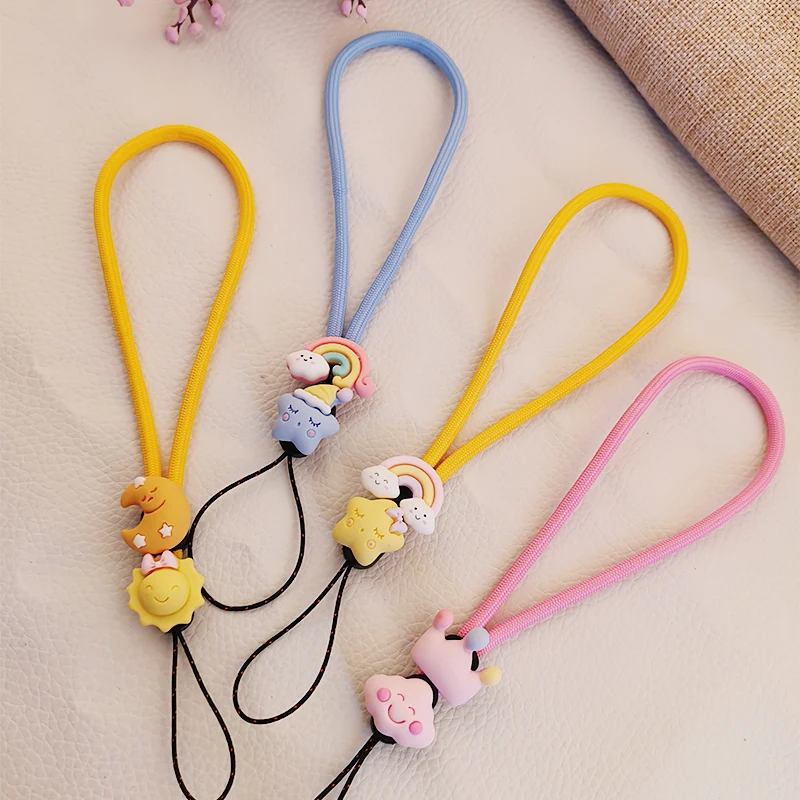 

Mobile Phone Lanyard Short Pendant Strong Mobile Phone Shell Lanyard Anti-lost Lanyard Cartoon Simple Woven Pendant Wrist Strap