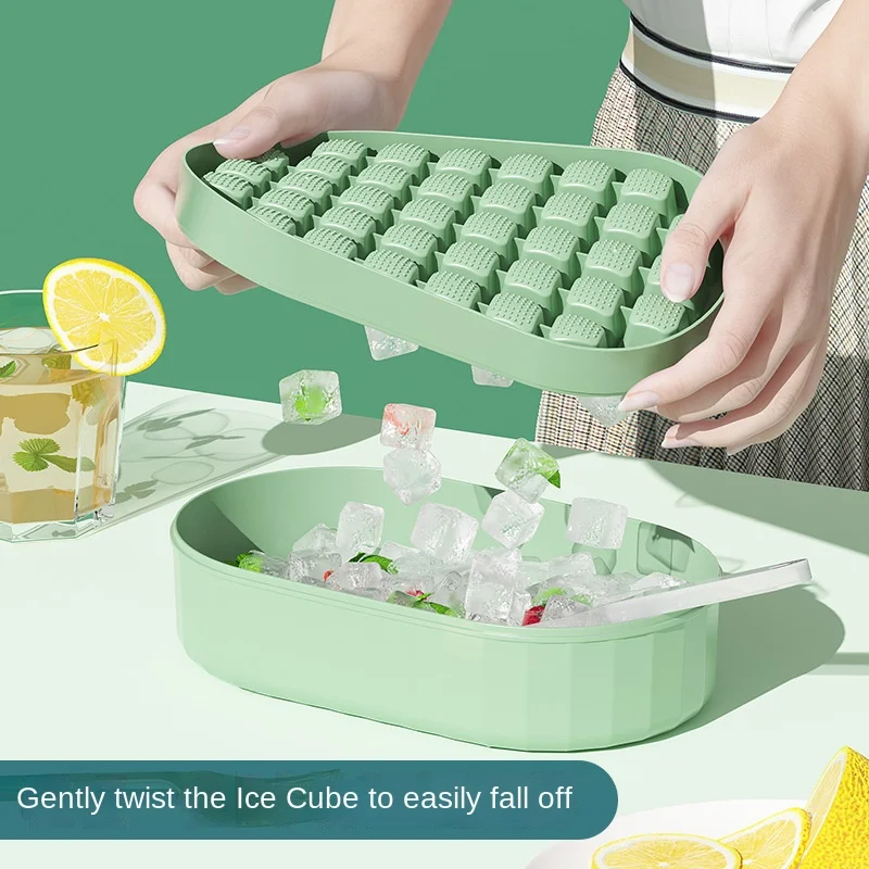 

Silicone Ice Tray New Summer Food-Grade Ice Cube Mold Large-Capacity Ice-Making Container Ice Storage Box Refrigerator Artifact