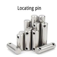 stainless steel perforated pin 304 customized threaded cylindrical gb880 locating drilling shaft pin