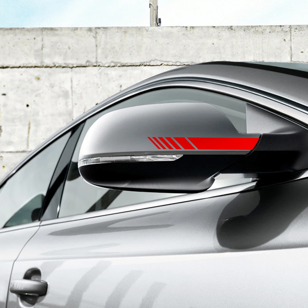2 шт. новые наклейки на зеркало заднего вида в полоску светоотражающая наклейка
