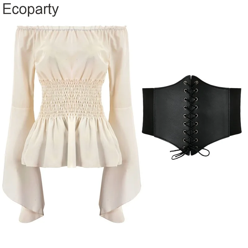 2025 женские костюмы для косплея с открытыми плечами блузка женская рубашка